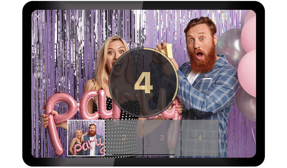Screenshot of capture screen of LumaBooth for Windows (dslrBooth) photo booth software